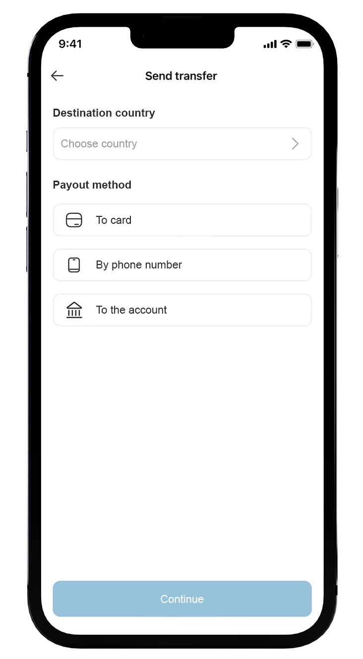 How to make a money transfer via Kwikpay mobile app Step 1